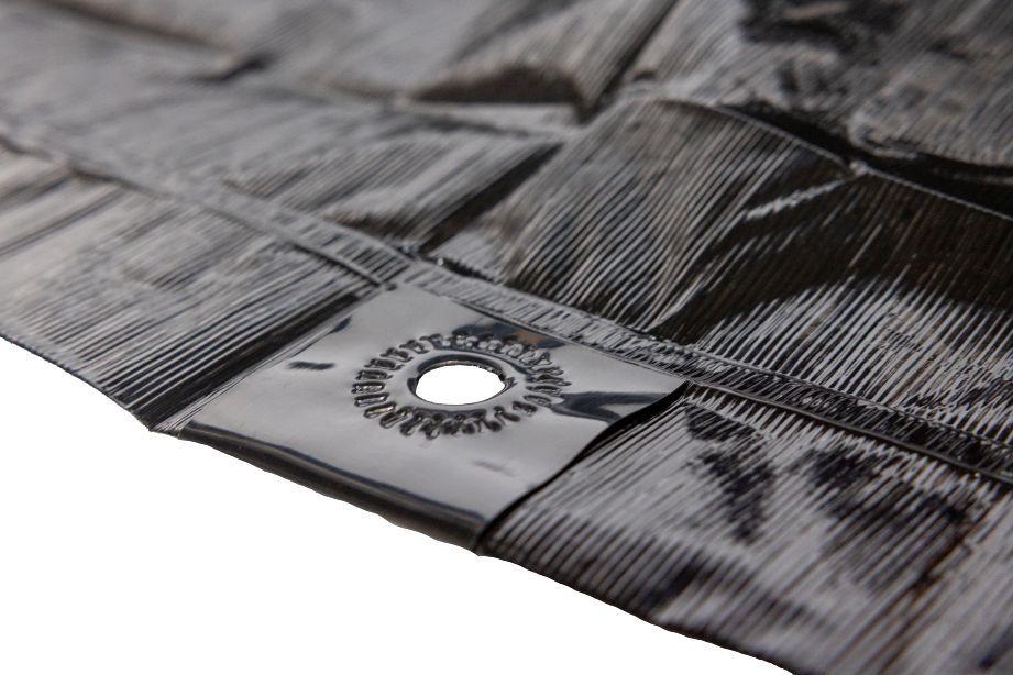 Abdeckplane mit ultraschallverschweißter Öse Xstrong Home 90 schwarz