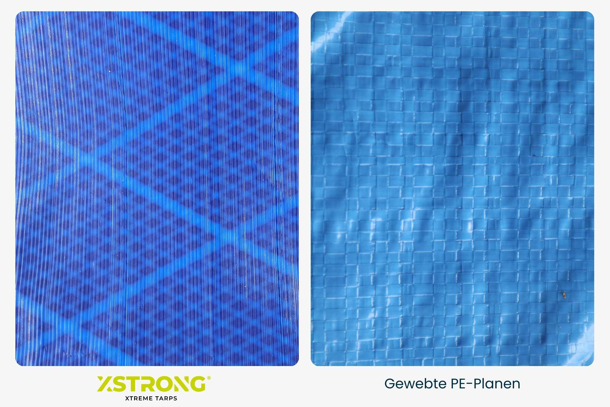 Abdeckplane vergeleich Xstrong vs. gewebte PE planen