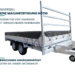 Xstrong Pro 300 Anhänger Abdeckplane mit abgeschrägten Ecken, passend für viele Anhänger mit vergleichbaren Innenmaßen