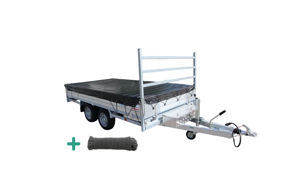 Anhängerplane inklusive gummiseil – Xstrong Pro 300 Schwarz