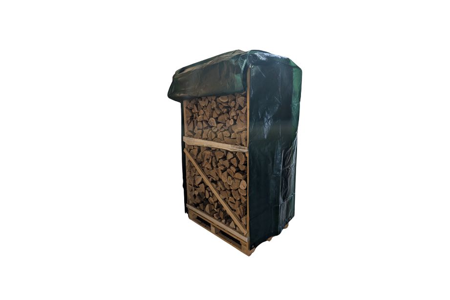 Palettenhaube für Brennholz