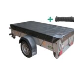 Anhänger Abdeckplane schwarz Xstrong Pro 300 für kleinen Anhänger, wasserdichte Plane (2)